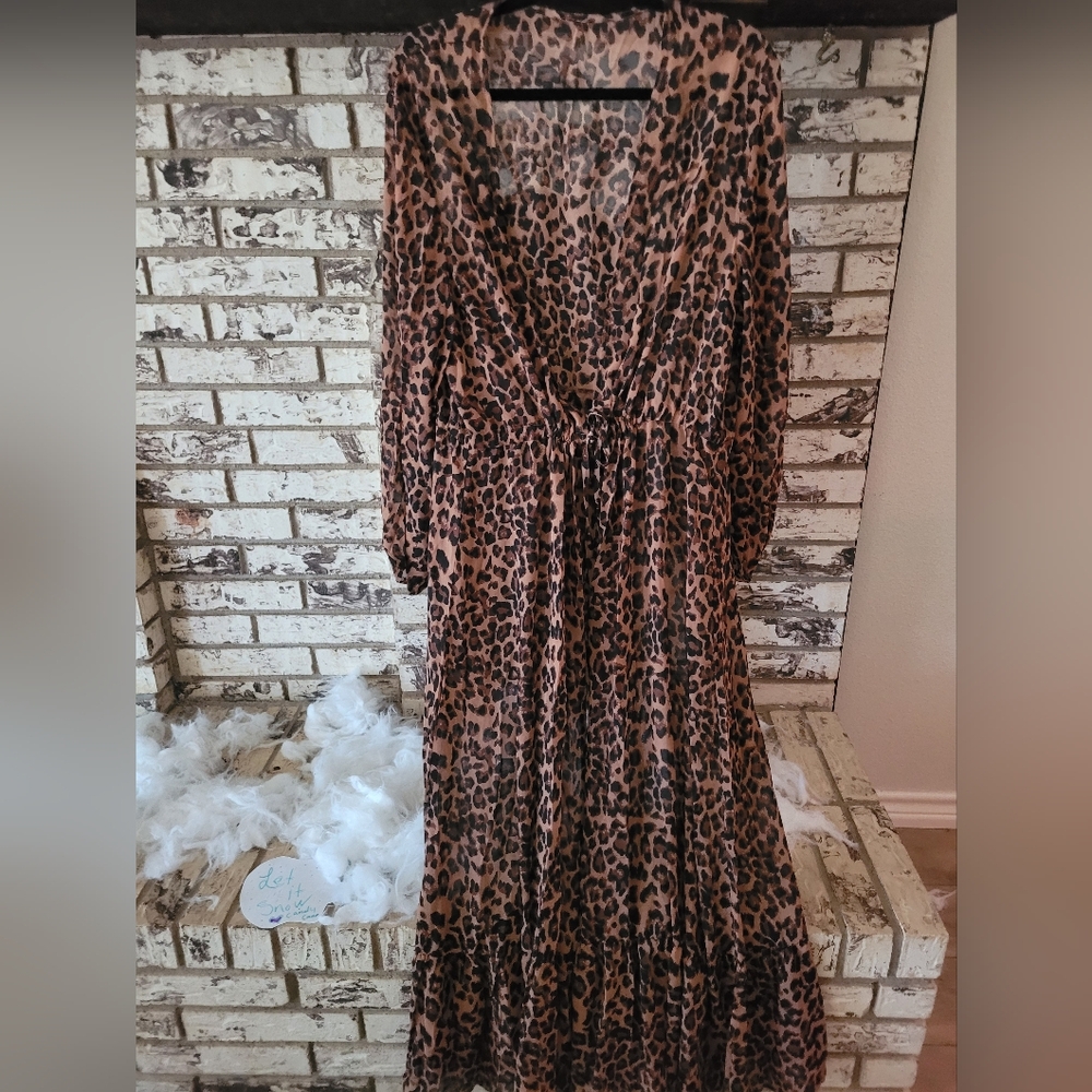 Leopard Sheer Cover Up XL
